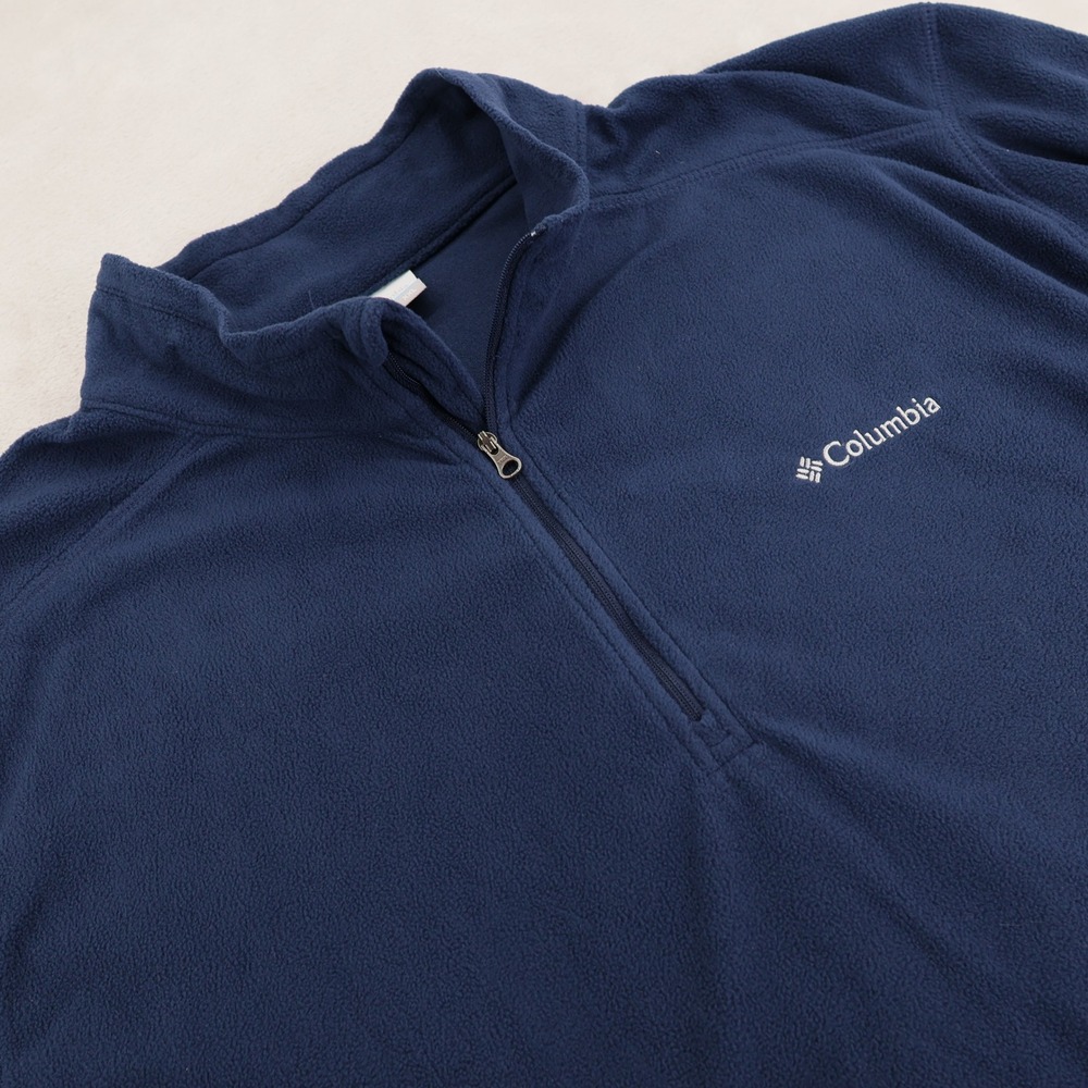 Columbia Mens Pine Ridge Half Zip Navy Blue Fleece Pullover XXL XM6279-464